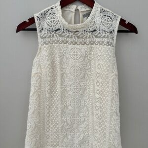 H&M Lightweight Sleeveless Cream Blouse SZ Small